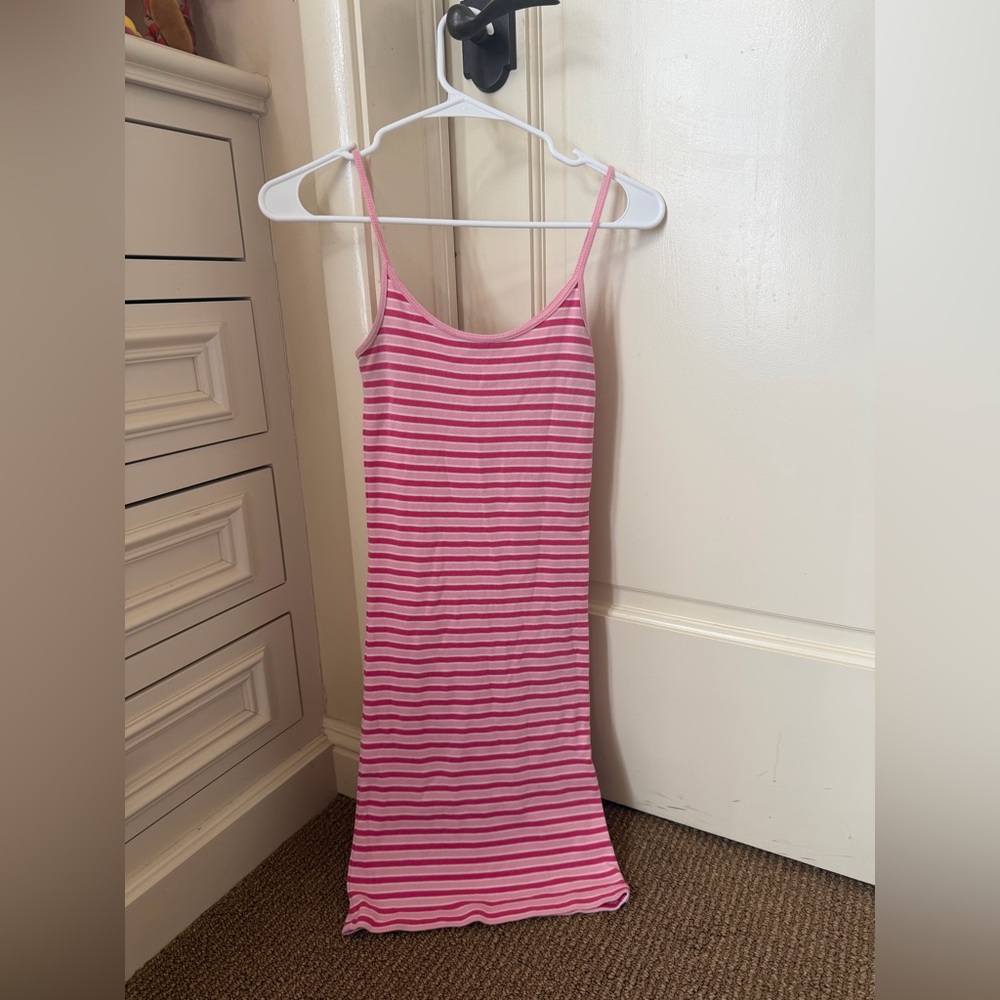 Brandy Melville Pink Stripped Dress💗 - Picture 2 of 4